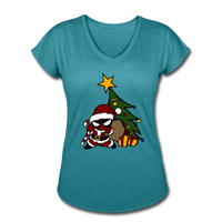 Character #52 Women's Tri-Blend V-Neck T-Shirt - heather turquoise