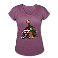 Character #52 Women's Tri-Blend V-Neck T-Shirt - heather plum