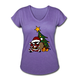 Character #52 Women's Tri-Blend V-Neck T-Shirt - purple heather