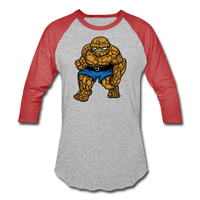 Character #54 Baseball T-Shirt - heather gray/red