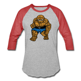 Character #54 Baseball T-Shirt - heather gray/red