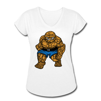 Character #54 Women's Tri-Blend V-Neck T-Shirt - white