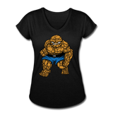 Character #54 Women's Tri-Blend V-Neck T-Shirt - black