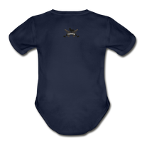 Character #54 Organic Short Sleeve Baby Bodysuit - dark navy