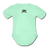 Character #54 Organic Short Sleeve Baby Bodysuit - light mint