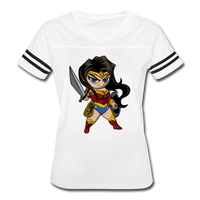 Character #55 Women’s Vintage Sport T-Shirt - white/black