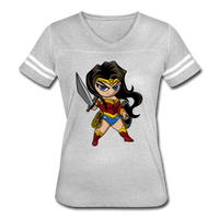 Character #55 Women’s Vintage Sport T-Shirt - heather gray/white