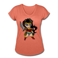 Character #55 Women's Tri-Blend V-Neck T-Shirt - heather bronze