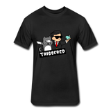 Triggered Diamond Hands  Fitted Cotton/Poly T-Shirt by Next Level - black