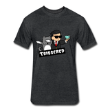 Triggered Diamond Hands  Fitted Cotton/Poly T-Shirt by Next Level - heather black