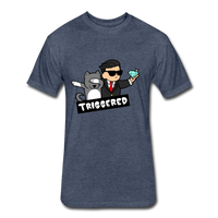 Triggered Diamond Hands  Fitted Cotton/Poly T-Shirt by Next Level - heather navy