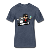Triggered Diamond Hands  Fitted Cotton/Poly T-Shirt by Next Level - heather navy