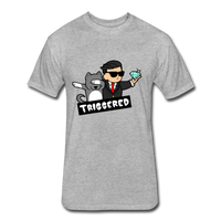 Triggered Diamond Hands  Fitted Cotton/Poly T-Shirt by Next Level - heather gray