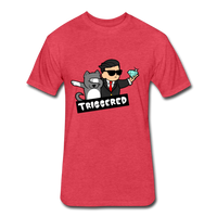 Triggered Diamond Hands  Fitted Cotton/Poly T-Shirt by Next Level - heather red