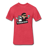 Triggered Diamond Hands  Fitted Cotton/Poly T-Shirt by Next Level - heather red