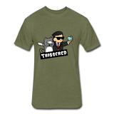 Triggered Diamond Hands  Fitted Cotton/Poly T-Shirt by Next Level - heather military green