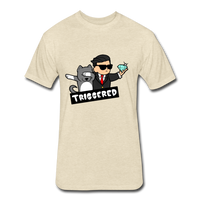 Triggered Diamond Hands  Fitted Cotton/Poly T-Shirt by Next Level - heather cream
