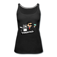 Triggered Diamond Hands Women’s Premium Tank Top - black