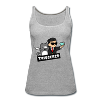 Triggered Diamond Hands Women’s Premium Tank Top - heather gray