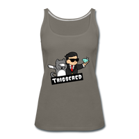 Triggered Diamond Hands Women’s Premium Tank Top - asphalt gray