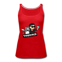 Triggered Diamond Hands Women’s Premium Tank Top - red