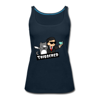 Triggered Diamond Hands Women’s Premium Tank Top - deep navy