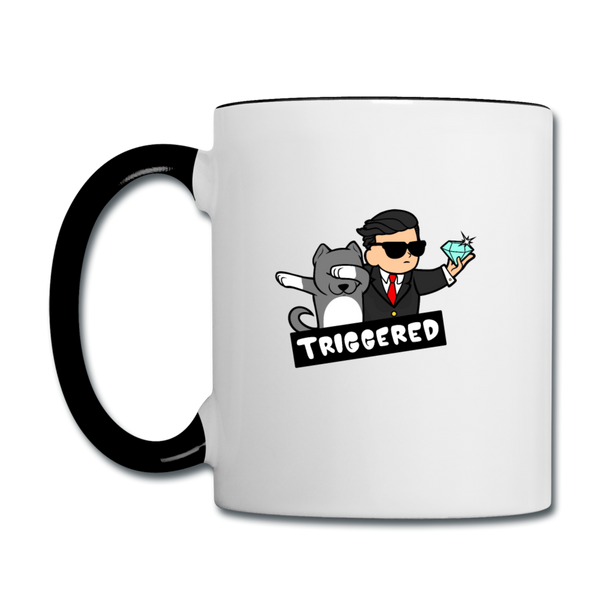 Triggered Diamond Hands Contrast Coffee Mug - white/black