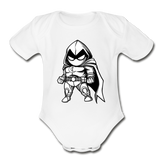 Character #56 Organic Short Sleeve Baby Bodysuit - white