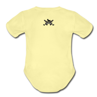 Character #56 Organic Short Sleeve Baby Bodysuit - washed yellow