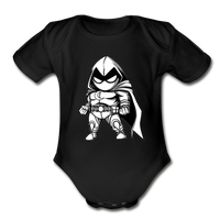 Character #56 Organic Short Sleeve Baby Bodysuit - black