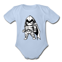 Character #56 Organic Short Sleeve Baby Bodysuit - sky