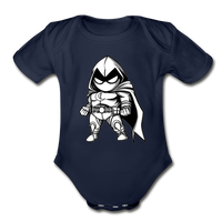 Character #56 Organic Short Sleeve Baby Bodysuit - dark navy