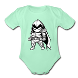 Character #56 Organic Short Sleeve Baby Bodysuit - light mint