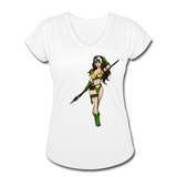 Character #59 Women's Tri-Blend V-Neck T-Shirt - white