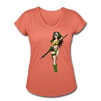 Character #59 Women's Tri-Blend V-Neck T-Shirt - heather bronze