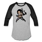 Character #60 Baseball T-Shirt - heather gray/black