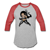 Character #60 Baseball T-Shirt - heather gray/red