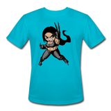 Character #60 Men’s Moisture Wicking Performance T-Shirt - turquoise