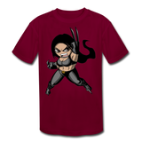 Character #60 Kids' Moisture Wicking Performance T-Shirt - burgundy