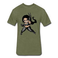 Character #60 Fitted Cotton/Poly T-Shirt by Next Level - heather military green