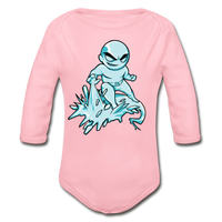 Character #62 Organic Long Sleeve Baby Bodysuit - light pink