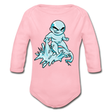 Character #62 Organic Long Sleeve Baby Bodysuit - light pink