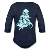 Character #62 Organic Long Sleeve Baby Bodysuit - dark navy