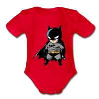 Character #22 Organic Short Sleeve Baby Bodysuit - red