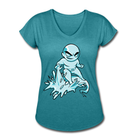 Character #62 Women's Tri-Blend V-Neck T-Shirt - heather turquoise