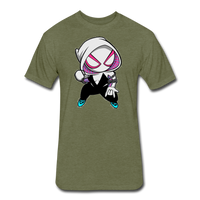 Character #64 Fitted Cotton/Poly T-Shirt by Next Level - heather military green