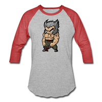 Character #65 Baseball T-Shirt - heather gray/red