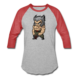 Character #65 Baseball T-Shirt - heather gray/red