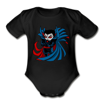 Character #67 Organic Short Sleeve Baby Bodysuit - black