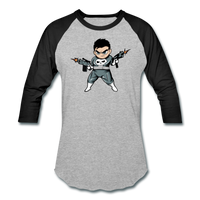 Character #70 Baseball T-Shirt - heather gray/black